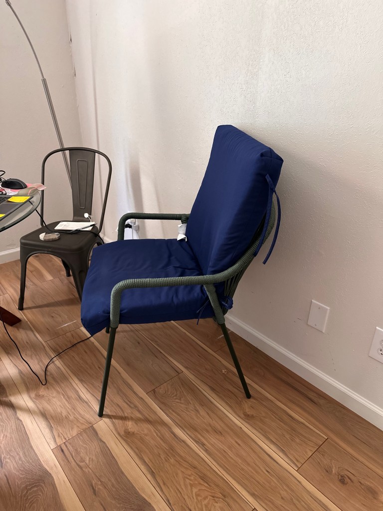 a makeshift chair