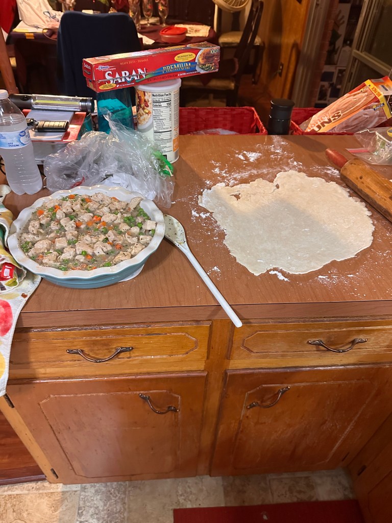 Homemade chicken pot pie