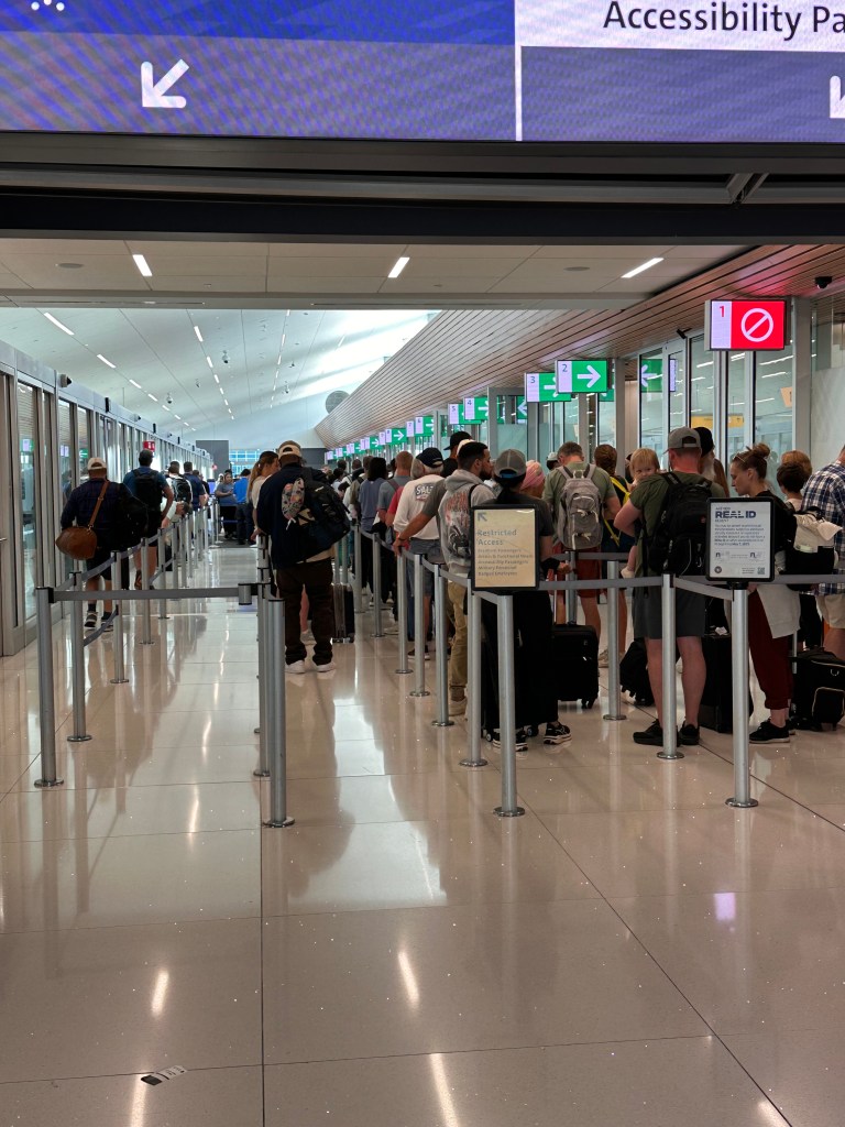 My brother in the airport security line