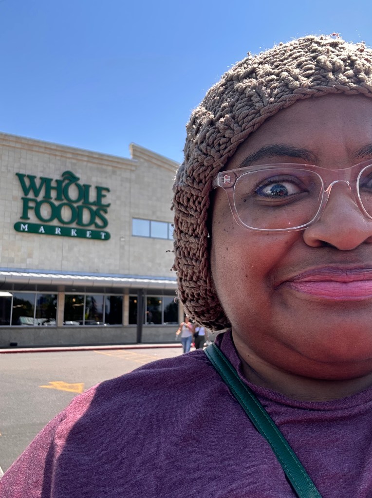 The author in front of a Whole Foods in Denver, Colorado
