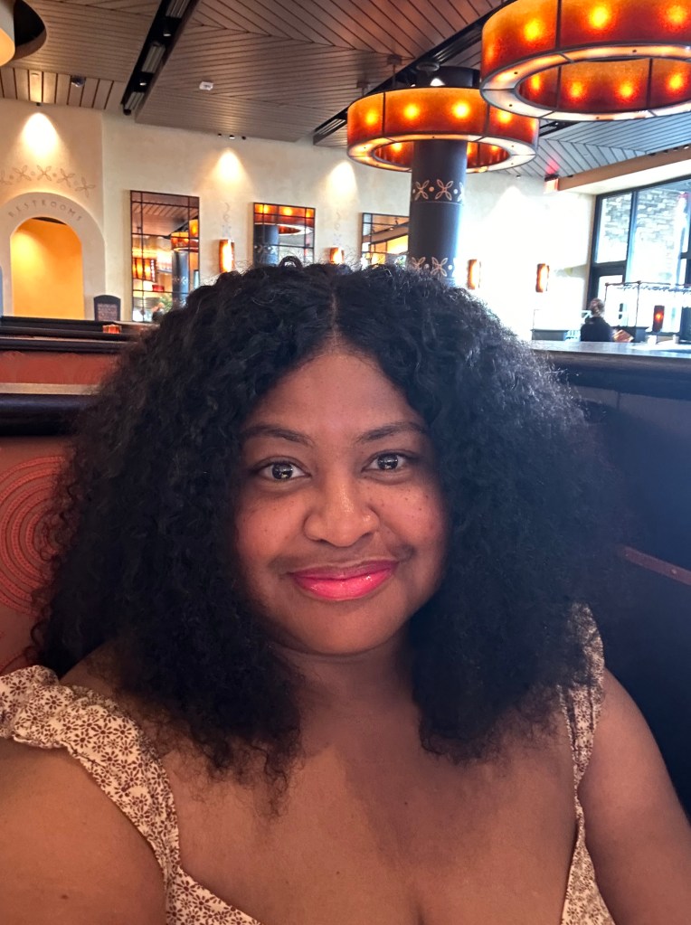 The author at The Cheesecake Factory