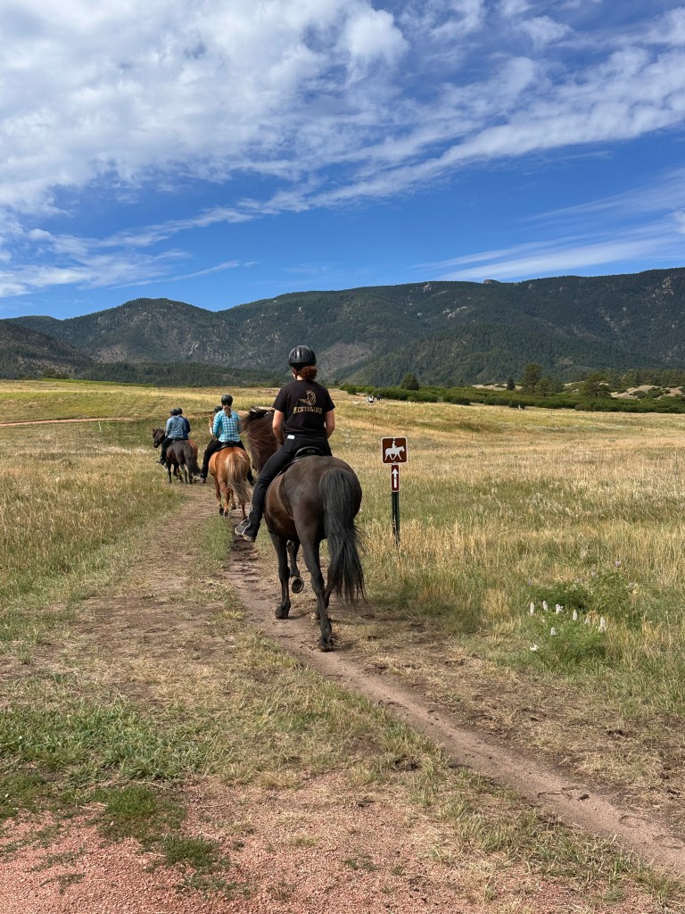 A horseback rider in Juniper Valley, CO