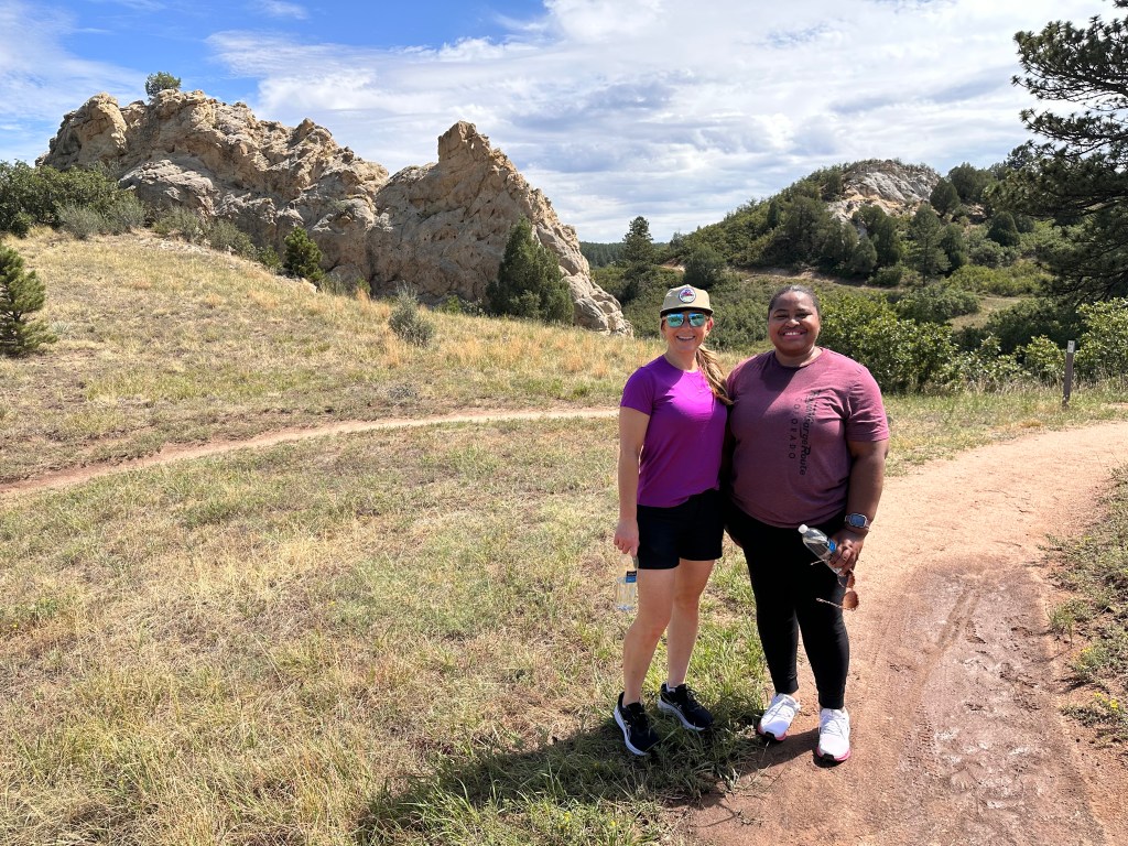 The author with her hiking friend